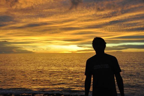 Maravilhoso pôr-do-sol em Kralendijk, em Bonaire